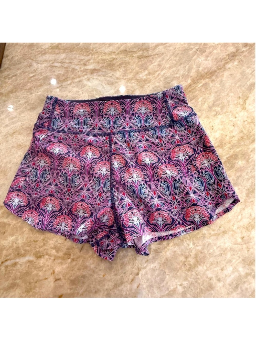 Greyson Pink and Black art deco pattern Athletic Shorts Lightweight XS